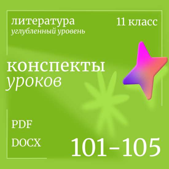 Литература 11 класс (углубленный уровень). Конспекты уроков 101-105