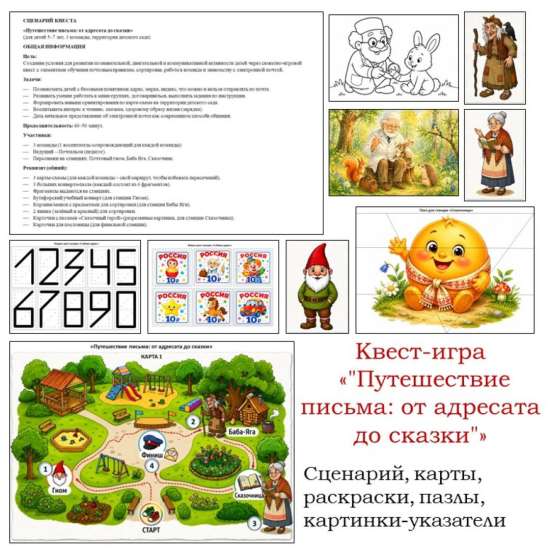 Сценарий квест-игры «Путешествие письма: от адресата до сказки»