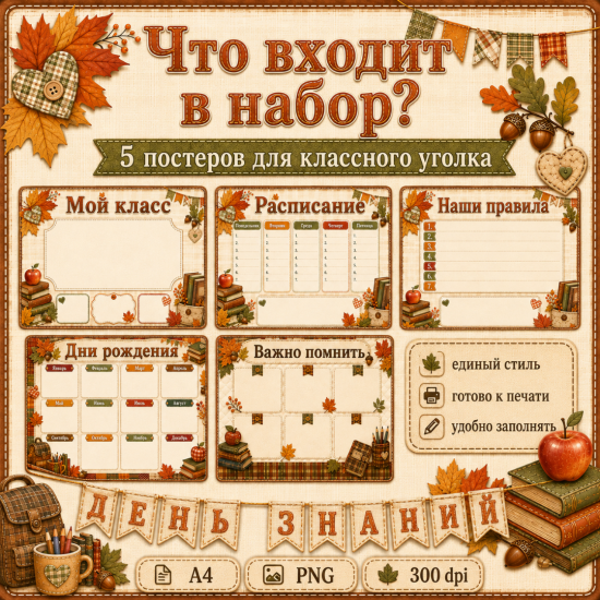 Оформление классного уголка