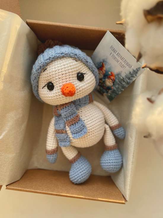 Мастер класс по вязанию крючком снеговик