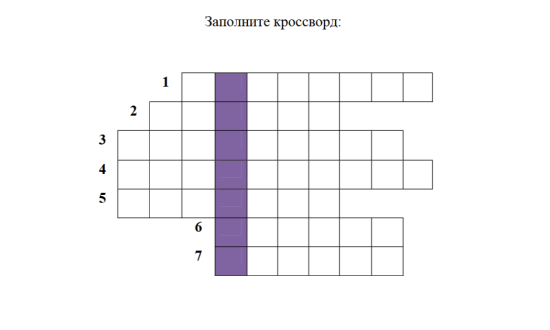 Кроссворд по труду "Технологический процесс"