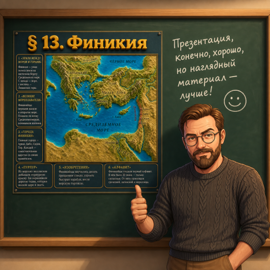 Оформление доски. История. 5 класс. "Параграф 13: Финикия"
