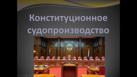 «Конституционное судопроизводство» — учебная презентация