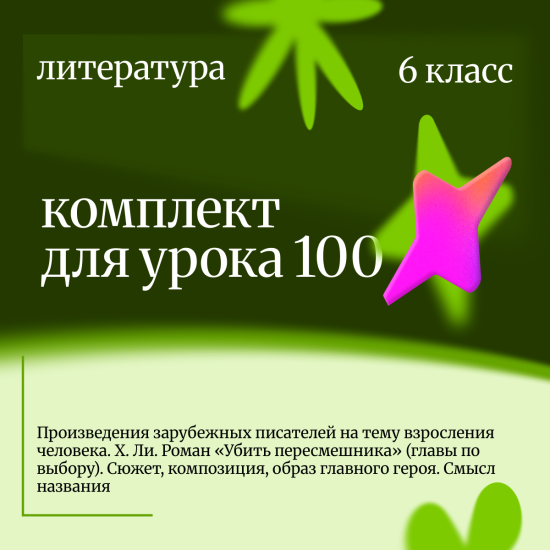 Литература 6 класс. Урок 100 Произведения зарубежных писателей на тему взросления человека. Х. Ли.