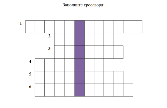Кроссворд по труду "Правила построения чертежей"