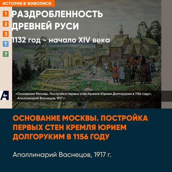 02_03 «Основание Москвы», Аполлинарий Васнецов, 1917 г.