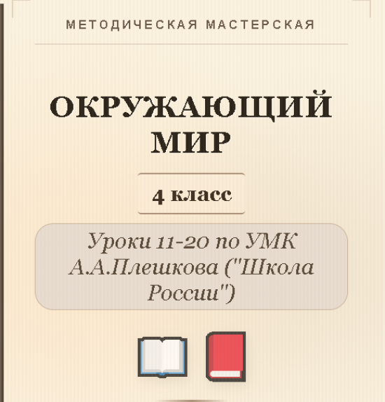 Окружающий мир. 4 класс. Конспекты уроков 11-20
