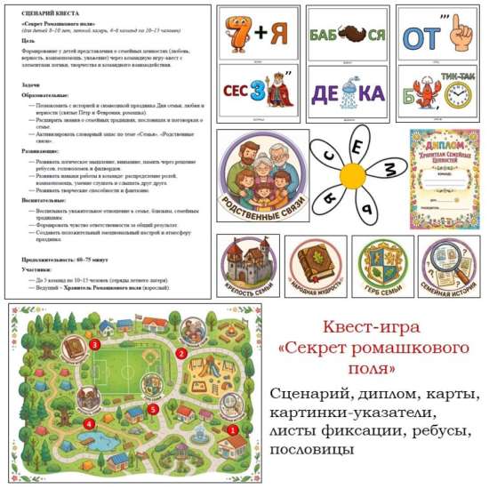 Квест-игра "Секрет ромашкового поля" (8 июля - День семьи, любви и верности)