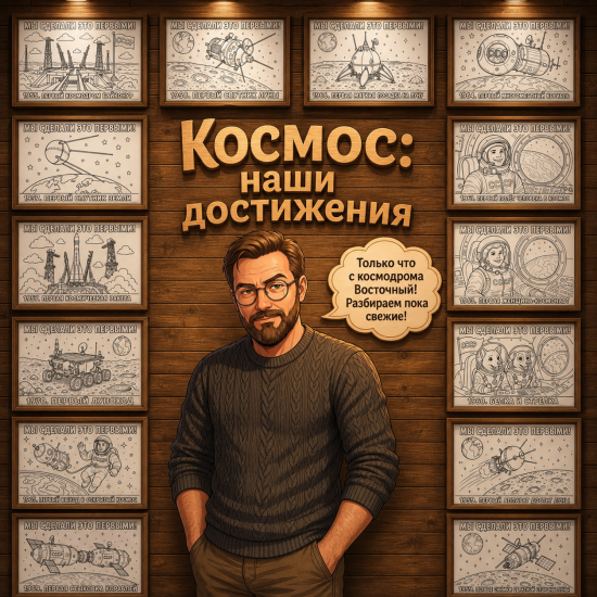 Раскраски "Космос: наши достижения"
