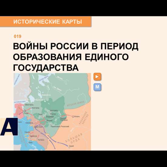 Карта - Войны России в период образования единого государства