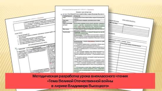 Тема Великой Отечественной войны в лирике Владимира Высоцкого
