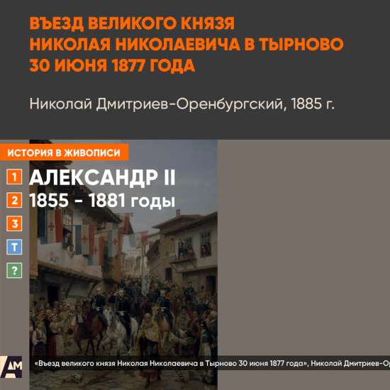 Картина - Въезд великого князя Николая Николаевича в Тырново