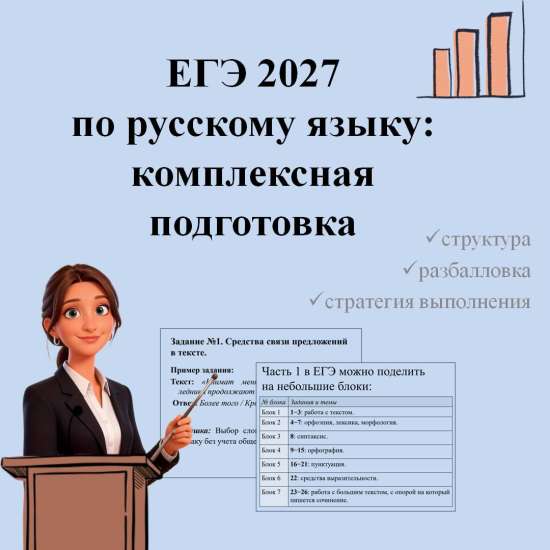 Презентация "ЕГЭ 2027 по русскому языку: комплексная подготовка"