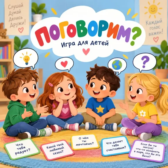 Игра "Поговорим" для детей 7-14 лет.Карточки.
