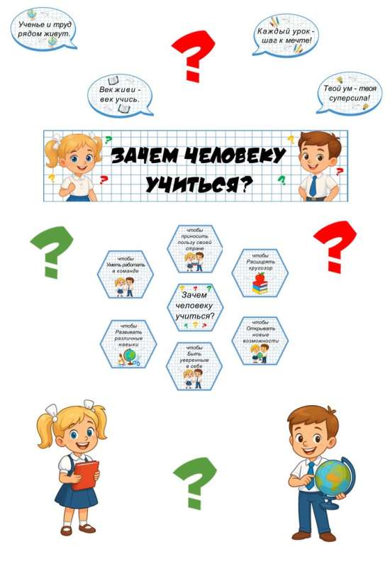 Оформление "Зачем человеку учиться?"