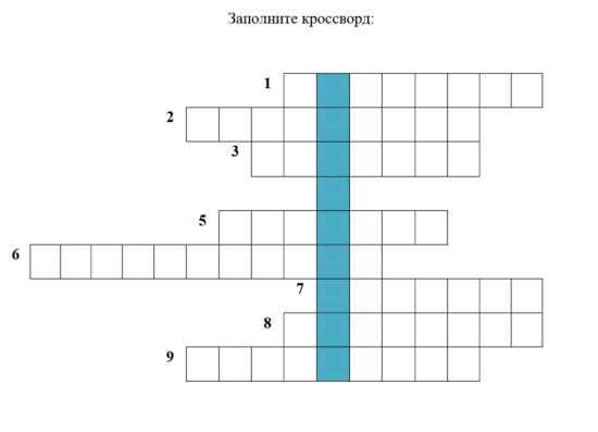Кроссворды по труду 1-8 темы 4 класс