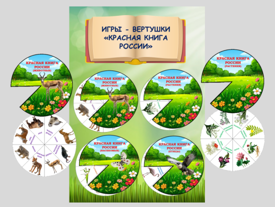 Игры - вертушки «Красная книга России».