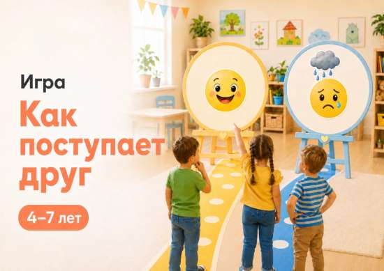 🏃‍♂Игра для детей 4–7 лет ко Дню друзей "Как поступает друг"