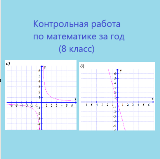Контрольная работа по математике за год (8 класс)