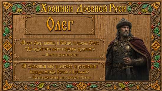 Презентация-игра-тренажёр «Хроники Древней Руси. Олег». 6 класс. ОГЭ, ЕГЭ, ВПР.