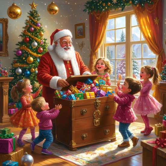 Сценарий новогоднего утренника: Бабушкин сундук, или Новогодние нити памяти