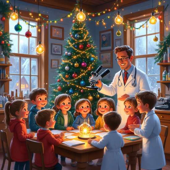 Сценарий новогоднего утренника:Лаборатория новогодних чудес: Эксперимент Деда Мороза
