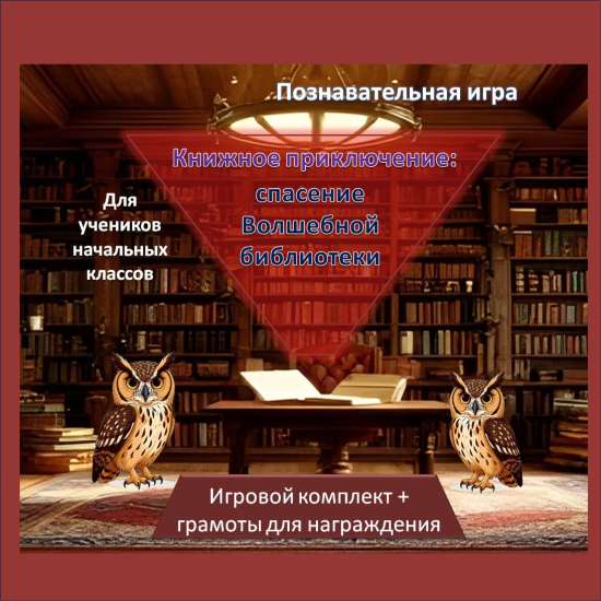 Познавательная игра "Книжное приключение: спасение Волшебной библиотеки" для учеников 1-4 классов