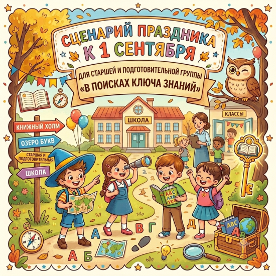 Сценарий праздника к 1 сентября для старшей и подготовительной групп «В поисках Ключа Знаний»