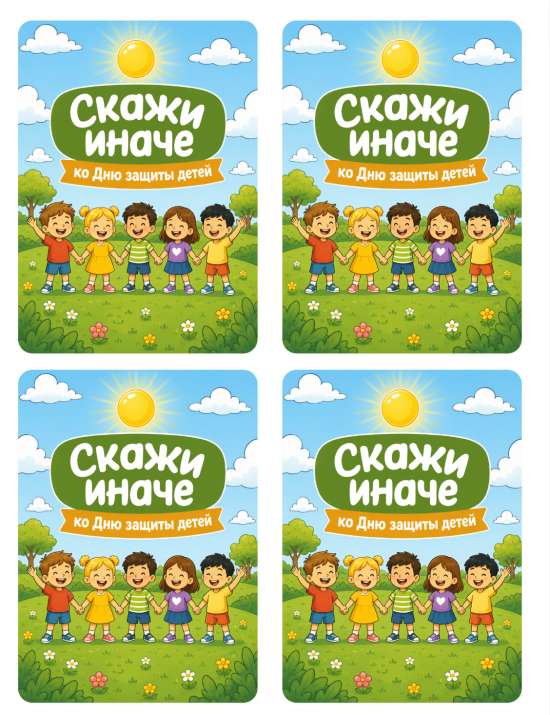 🙋‍♀🙋‍♂ Карточки для игры "Скажи иначе" ко Дню защиты детей