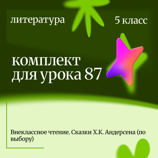Литература 5 класс. Урок 87. Внеклассное чтение. Сказки Х.К. Андерсена (по выбору)