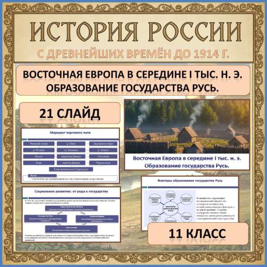 Презентация по теме: «Восточная Европа в середине I тыс. н. э. Образование государства Русь»