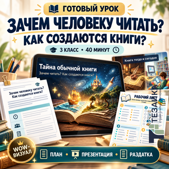 Комплект «Зачем человеку читать» | Разговоры о важном, 3 класс