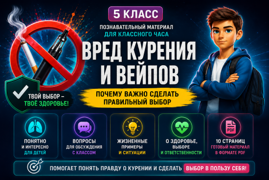 Вред курения: почему важно сделать правильный выбор. (5-7 класс)