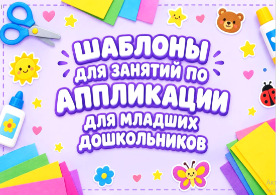 Шаблоны для занятий по аппликации для младших дошкольников