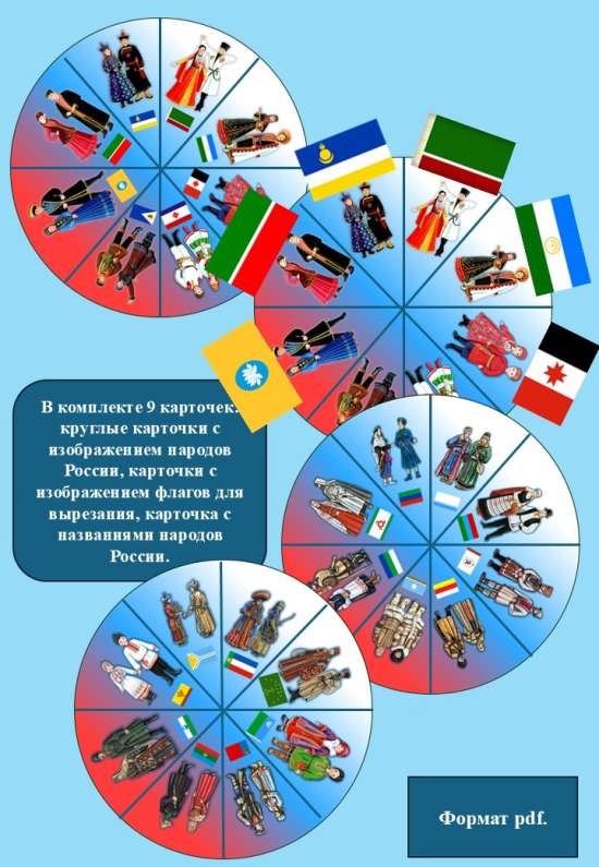 Дидактическая игра "Флаги народов России".