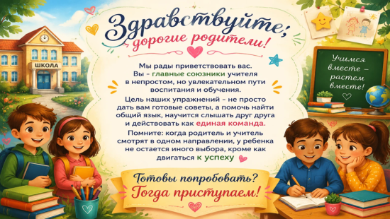 Взаимодействие родителей с учителем в образовательном процессе