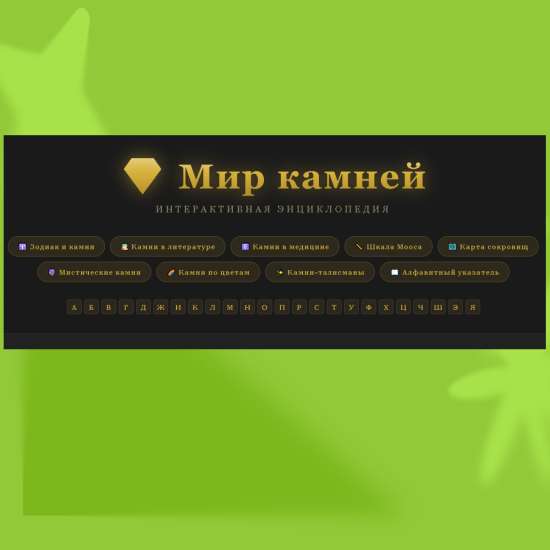 💎 Интерактивная энциклопедия «Мир камней»