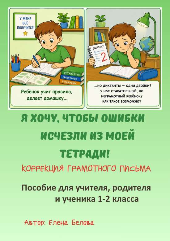"Я хочу, чтобы ошибки исчезли из моей тетради!" Коррекция грамотного письма 1-2 класс