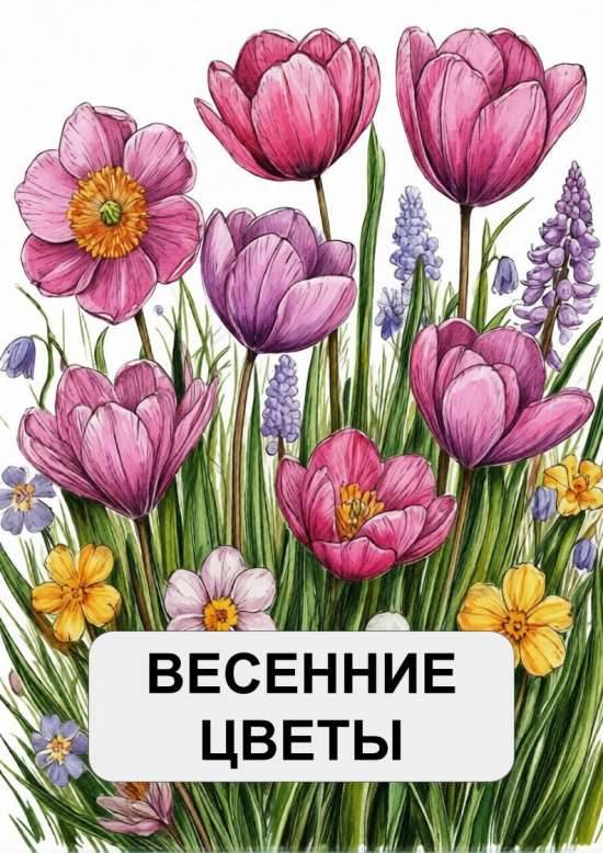 Демонстрационный материал "Весенние цветы"