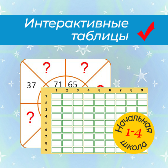 Сборник интерактивных таблиц для начальной школы