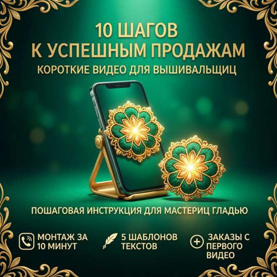 10 шагов к успешным продажам. Пошаговая инструкция для мастериц-вышивальщиц