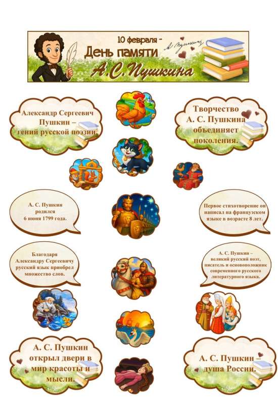 "День памяти А.С. Пушкина". Оформление.