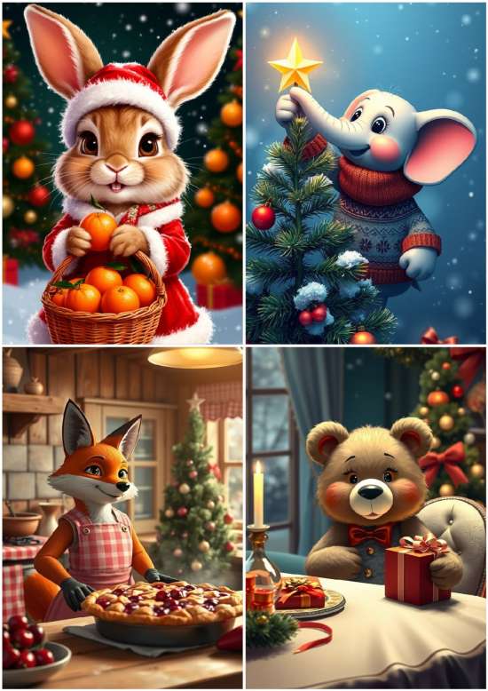 Новогодние постеры для создания открыток/календарей/обложек/блокнотов