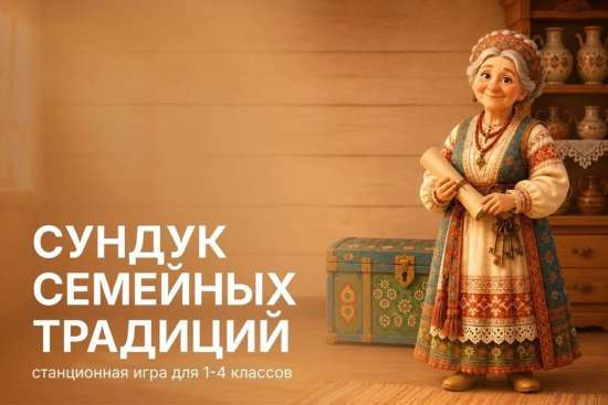 👨‍👩‍👧‍👦 Станционная игра для 1–4 классов «Сундук семейных традиций»
