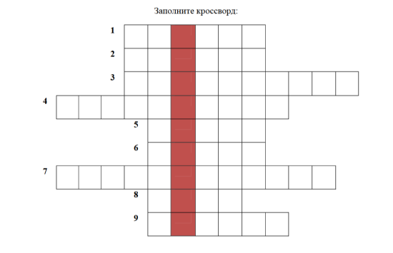Кроссворд по труду "Развертка деталей макета. Разработка графической документации"