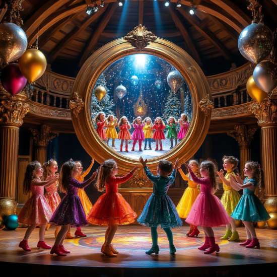 Сценарий новогоднего утренника:Зазеркалье: Симметрия Нового года