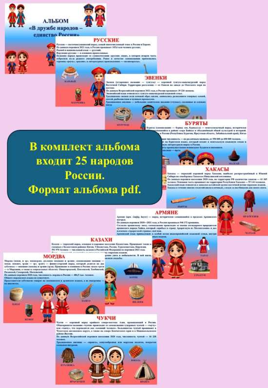 Альбом "В дружбе народов - единство России".