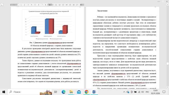 Ознакомление старших дошкольников с неживой природой в познавательно- исследовательской деятельности