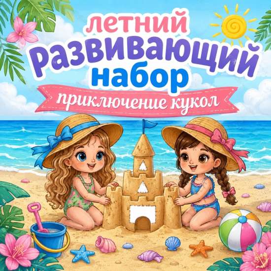 Летний развивающий набор «Приключения куколок»: творчество, логика и подготовка к школе