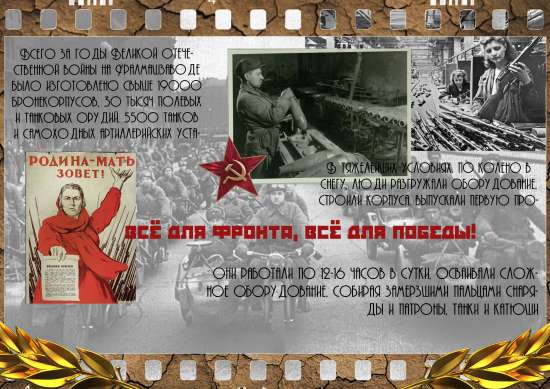Плакат "Урал в годы Великой Отечественной войны"